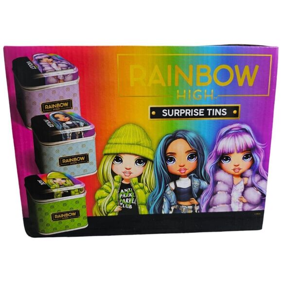 Rainbow High Tins Full Set Of All Six Contains 1 charm, 1 Wristlet, 2 Mag Card - Picture 2 of 8